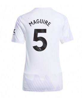 Billige Fotballdrakt Manchester United Harry Maguire #5 Replika Bortedrakt Dame 2025-26 Kortermet Billige Fotballdrakt Manchester United Harry Maguire #5 Replika Bortedrakt Dame 2025-26 Kortermet
